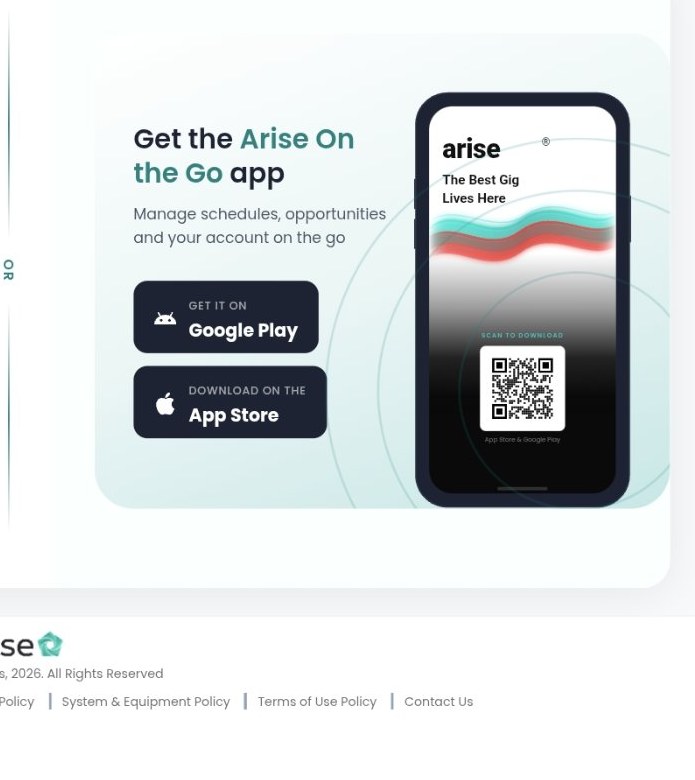 Get the Arise On the Go app