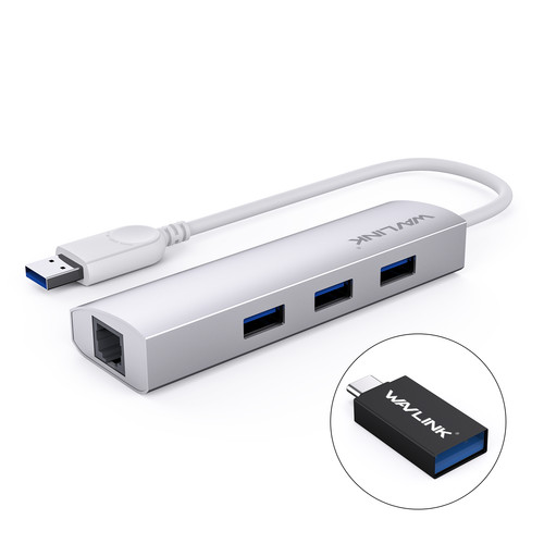 WAVLINK USB 3.0 hub with Ethernet adapter